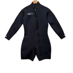NeoSport Women's 3mm Step-in Jacket Scuba Diving Shorty Wetsuit Black (SIZE 10)